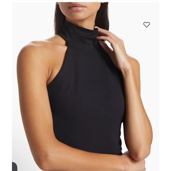 NWT Susana Monaco Dark Teal Blue Mock Neck Legging Jumpsuit Size Small - Picture 5 of 11